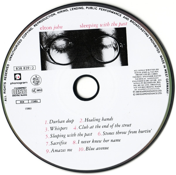 Elton John - Sleeping With The Past | The Rocket Record Company (838 839-2) - 3 Elton John - Sleeping With The Past | The Rocket Record Company (838 839-2) - 3