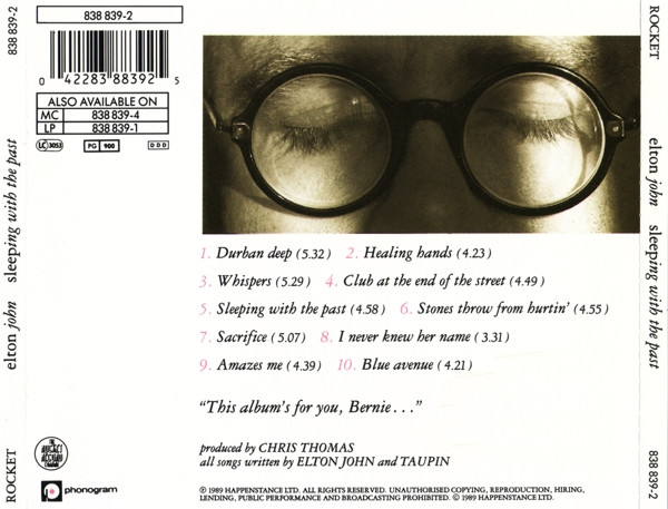Elton John - Sleeping With The Past | The Rocket Record Company (838 839-2) - 2 Elton John - Sleeping With The Past | The Rocket Record Company (838 839-2) - 2