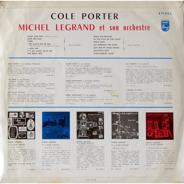 Michel Legrand Et Son Orchestre - Cole Porter | Philips (B 77.313 L) - 2 Michel Legrand Et Son Orchestre - Cole Porter | Philips (B 77.313 L) - 2