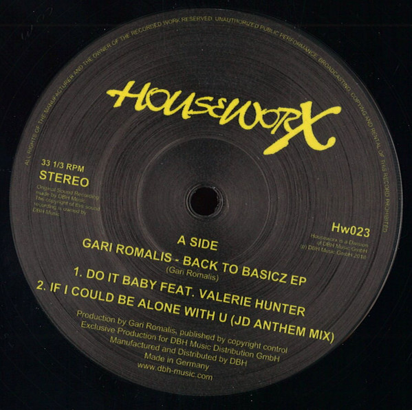 Gari Romalis - Back to Basicz EP | Houseworx (Hw023)
