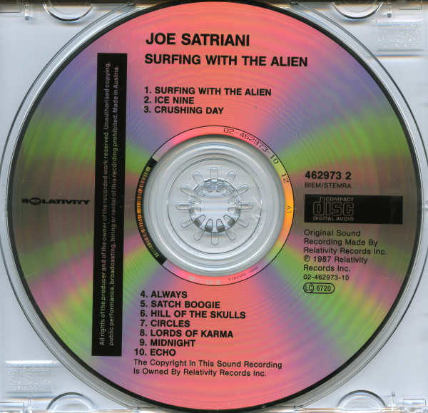 Joe Satriani - Surfing With The Alien | Relativity (REL 462973 2) - 3