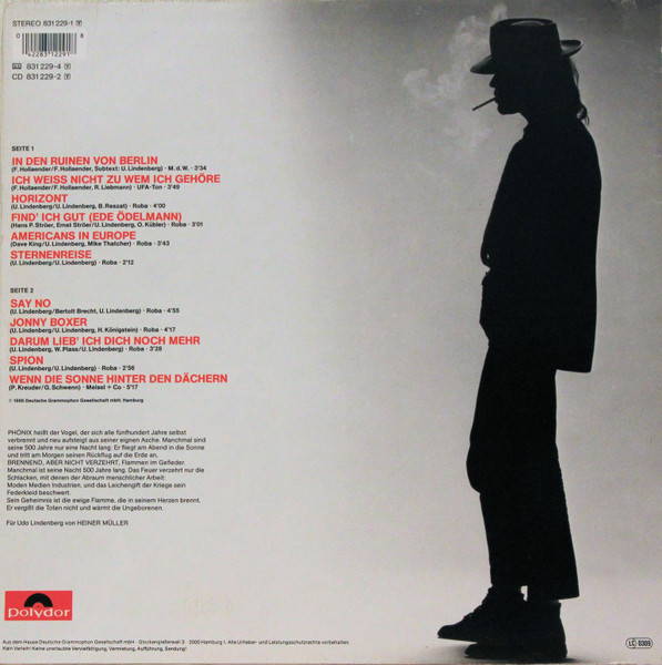 Udo Lindenberg - Phönix | Polydor (831 229-1) - 2