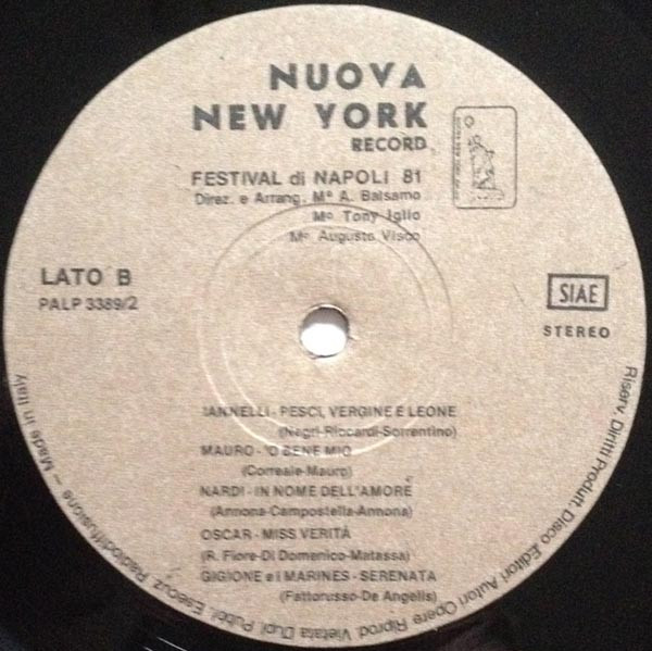 Various - Festival Di Napoli '81 - Disco 2 | Nuova New York Record (PALP 3389/2) - 4