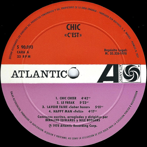 Chic - C'est Chic | Atlantic (S 90.093) - 3