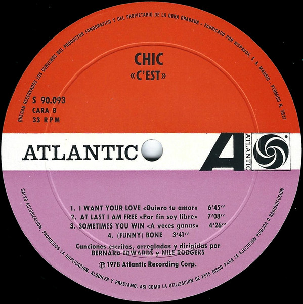 Chic - C'est Chic | Atlantic (S 90.093) - 4
