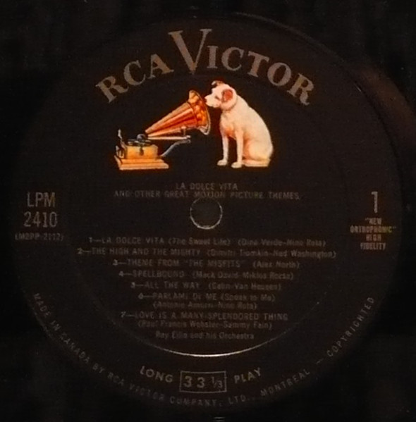 Ray Ellis And His Orchestra - La Dolce Vita And Other Great Motion Picture Themes | RCA Victor (LPM-2410) - 2 Ray Ellis And His Orchestra - La Dolce Vita And Other Great Motion Picture Themes | RCA Victor (LPM-2410) - 2