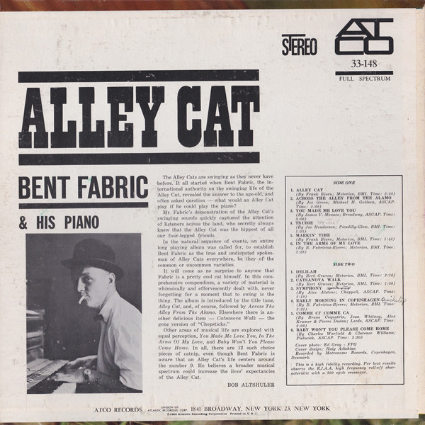 Bent Fabric - Alley Cat | ATCO Records (SD 33-148) - 2