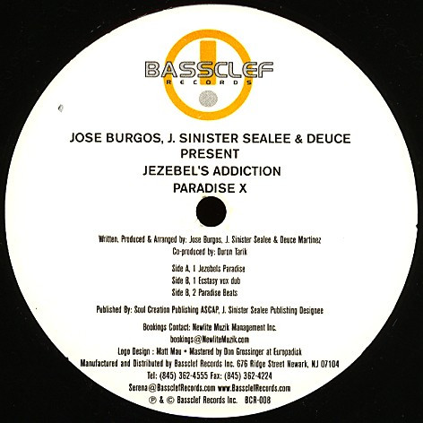 Jezebel's Addiction - Paradise X | Bassclef Records (BCR 008) - main