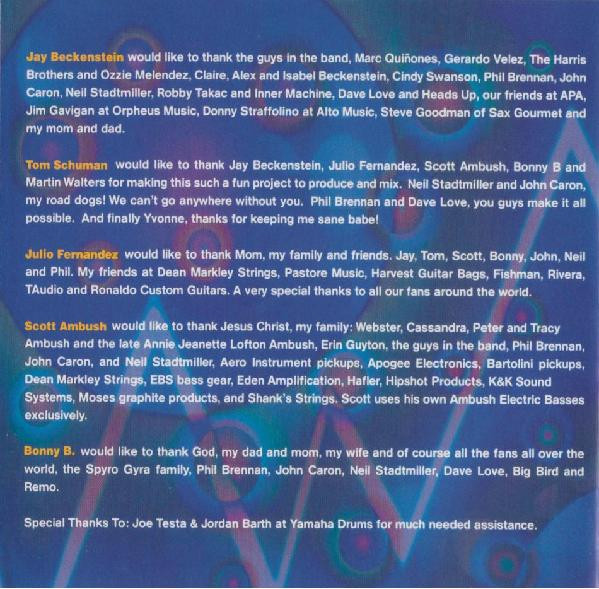 Spyro Gyra - Down The Wire | Heads Up International (HUCD3154) - 4