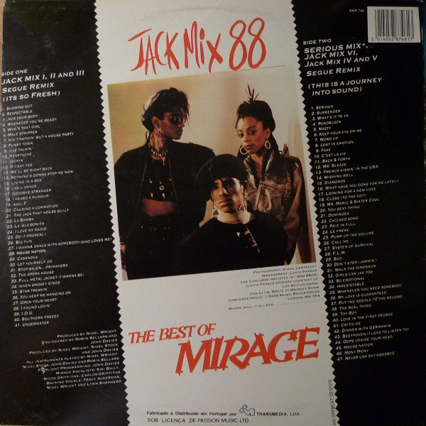 Mirage - Jack Mix 88 - The Best Of Mirage - 88 Non Stop Hits | Transmedia (SMR 746) - 2