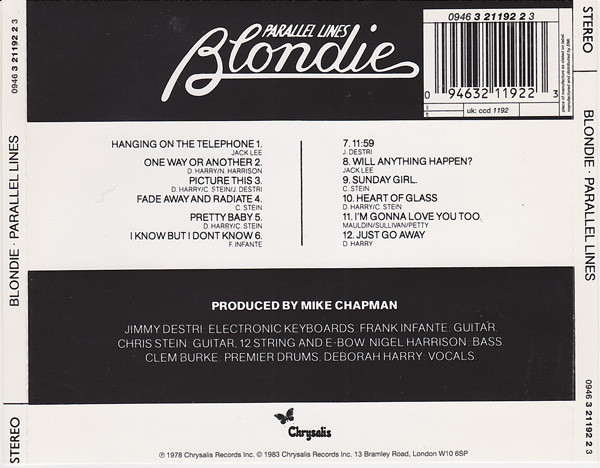 Blondie - Parallel Lines | Chrysalis (0946 3 21192 2 3) - 4