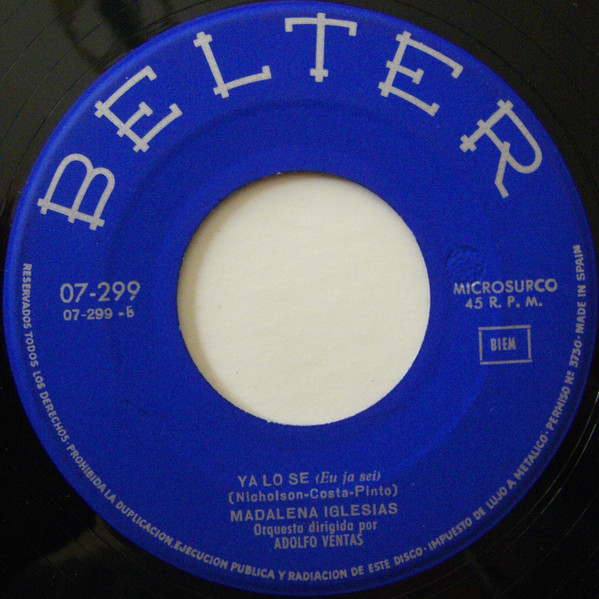 Madalena Iglésias Y Los 4 De La Torre - Vuelo 502 | Belter (07-299) - 4