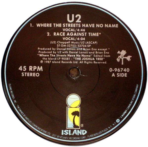 U2 - Where The Streets Have No Name | Island Records (0-96740) - 3 U2 - Where The Streets Have No Name | Island Records (0-96740) - 3