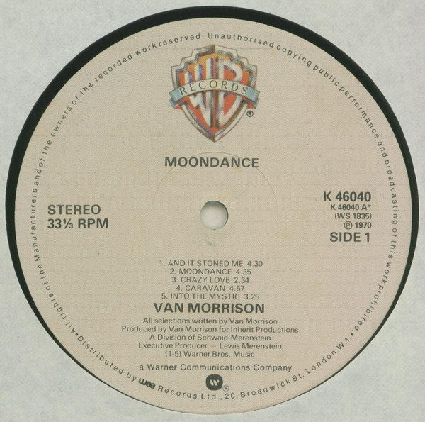 Van Morrison - Moondance | Warner Bros. Records (K 46040) - 2 Van Morrison - Moondance | Warner Bros. Records (K 46040) - 2