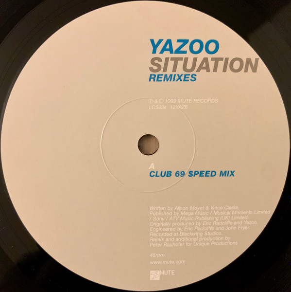 Yazoo - Situation (Remixes) | Mute (12YAZ6) - 2