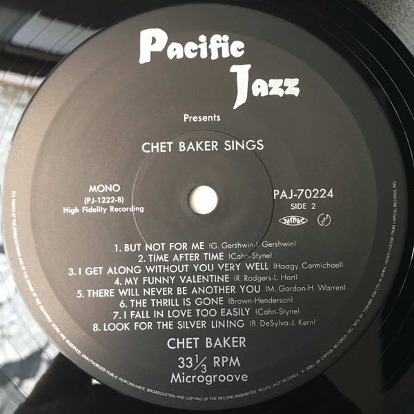 Chet Baker - Chet Baker Sings LP -NO OBI | Pacific Jazz (PAJ-70224) - 2 Chet Baker - Chet Baker Sings LP -NO OBI | Pacific Jazz (PAJ-70224) - 2