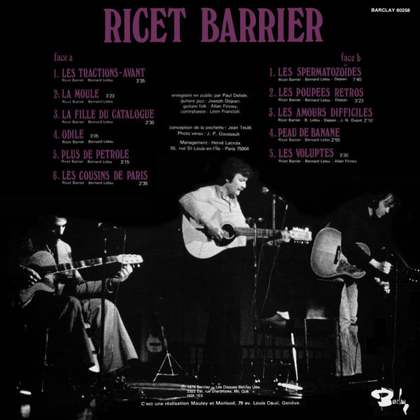 Ricet Barrier - Les Spermatozoïdes | Barclay (80258) - 2
