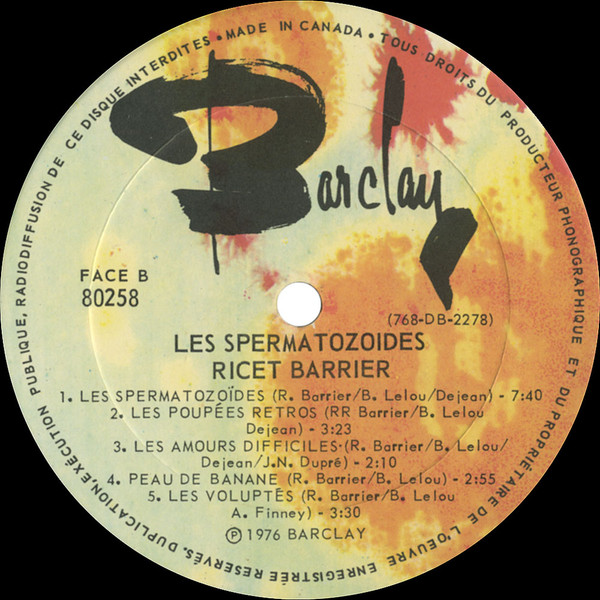 Ricet Barrier - Les Spermatozoïdes | Barclay (80258) - 4