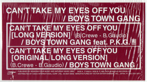 Boys Town Gang - Can't Take My Eyes Off You | Victor (CLP-519) - 3