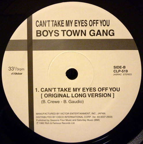 Boys Town Gang - Can't Take My Eyes Off You | Victor (CLP-519) - 2