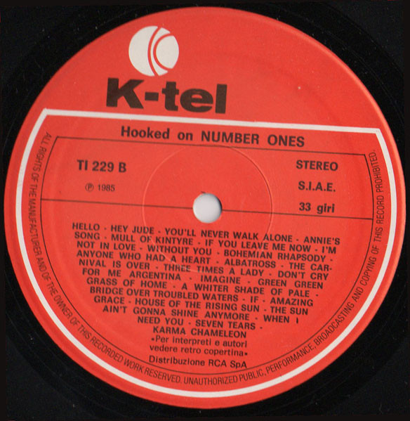 Various - Hooked On Number Ones / 50 Non Stop Hits | K-Tel (TI 229) - 4 Various - Hooked On Number Ones / 50 Non Stop Hits | K-Tel (TI 229) - 4
