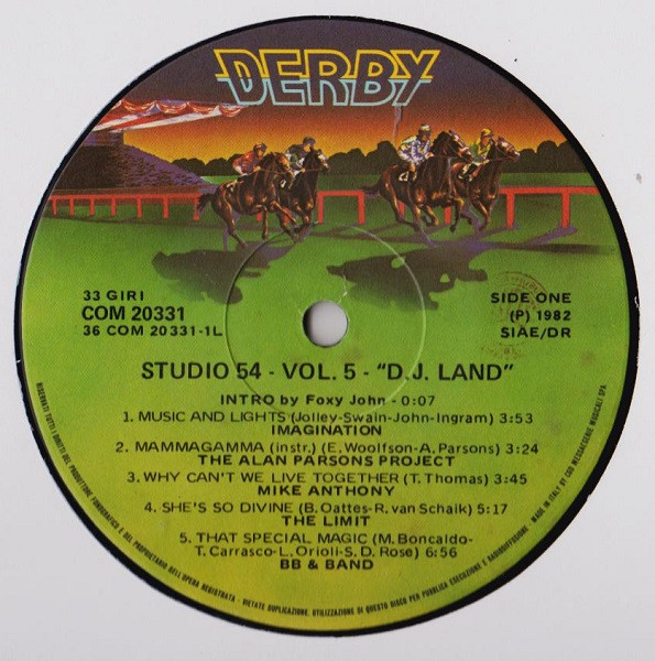 Various - Studio 54 - Vol. 5 - "D.J. Land" | Derby (COM 20331) - 3 Various - Studio 54 - Vol. 5 - "D.J. Land" | Derby (COM 20331) - 3