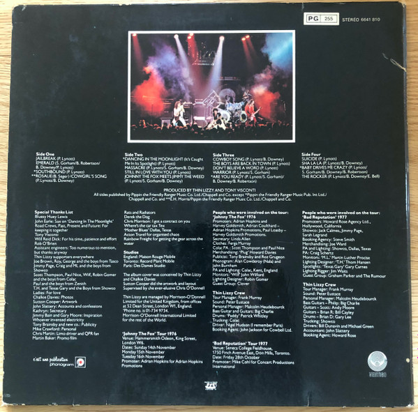 Thin Lizzy - Live And Dangerous | Vertigo (6641 810) - 2 Thin Lizzy - Live And Dangerous | Vertigo (6641 810) - 2
