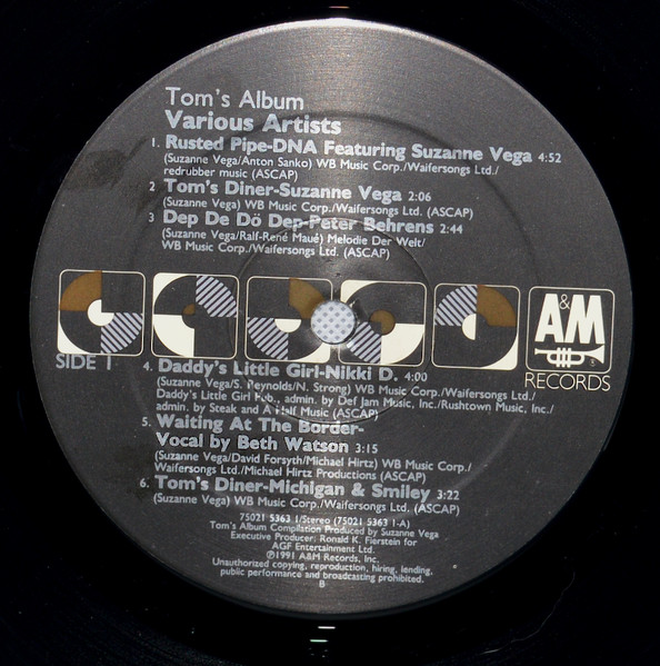 Various - Tom's Album | A&M Records (75021 5363 1) - 3