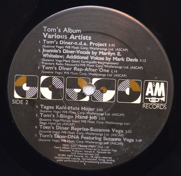 Various - Tom's Album | A&M Records (75021 5363 1) - 4