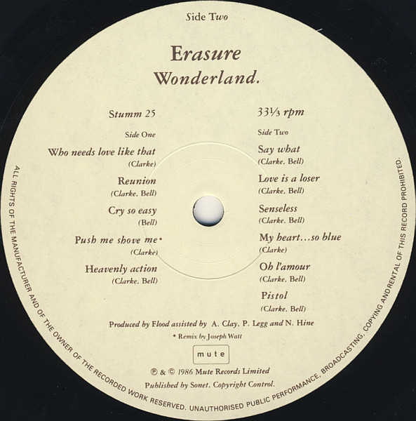 Erasure - Wonderland | Mute (Stumm 25) - 4