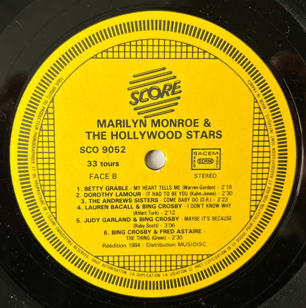 Marilyn Monroe - Marilyn Monroe And The Hollywood Stars | Score (SCO 8202) - 4