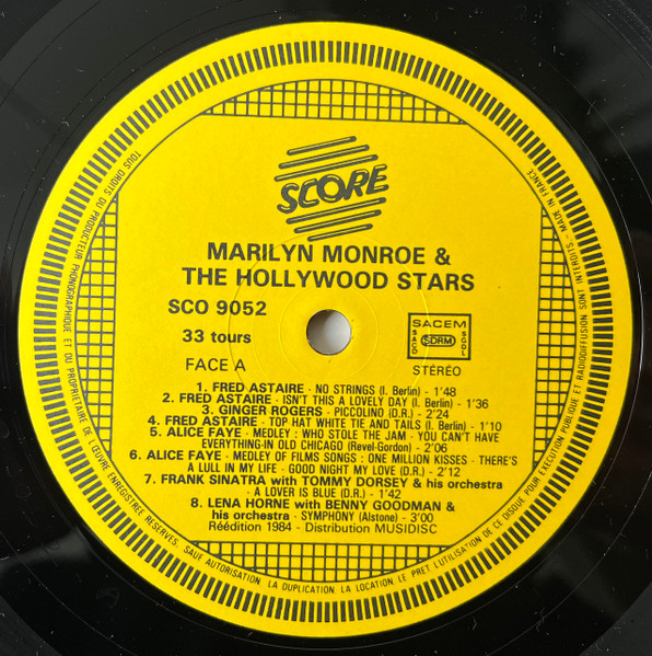 Marilyn Monroe - Marilyn Monroe And The Hollywood Stars | Score (SCO 8202) - 3