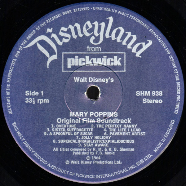 Various - Mary Poppins - Songs From The Film | Pickwick Records (SHM938) - 3