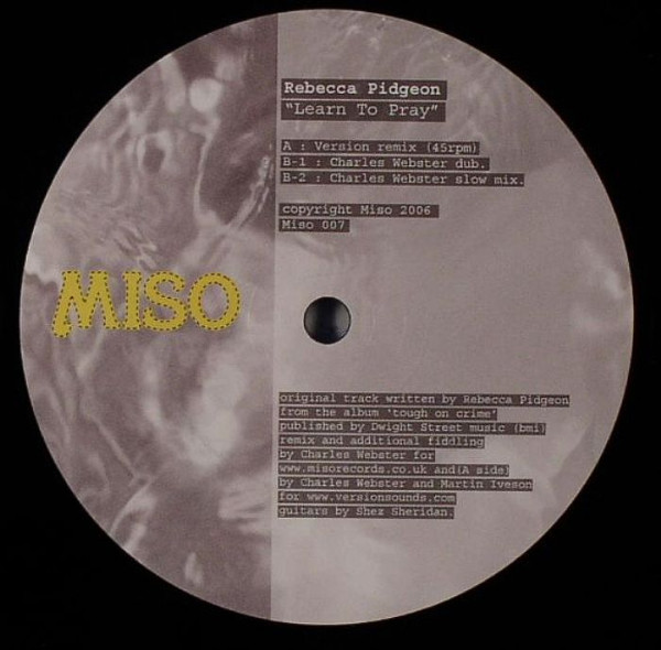 Rebecca Pidgeon - Learn To Pray | Miso (Miso 007)