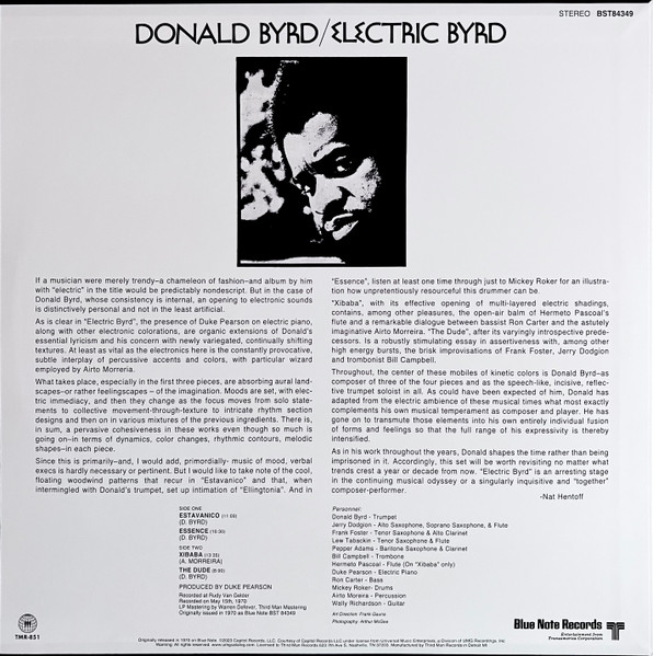 Donald Byrd - Electric Byrd | Blue Note (BST84349) - 2