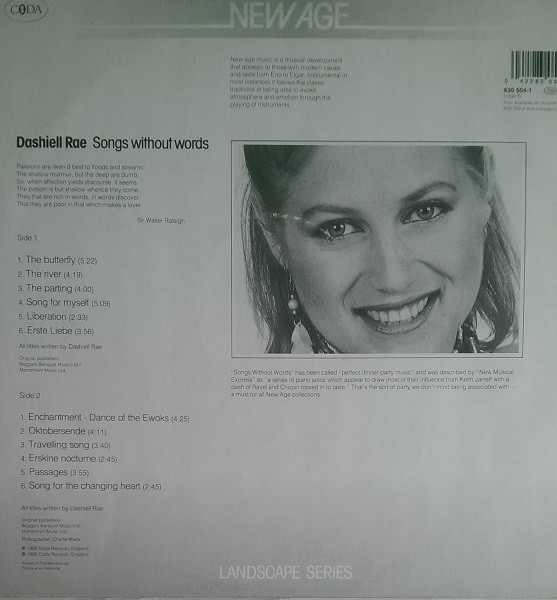 Dashiell Rae - Songs Without Words | Coda Records (830 504-1) - 3