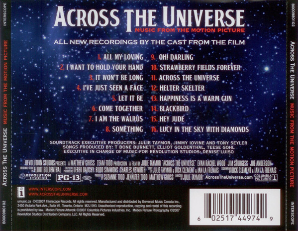 Across The Universe Cast - Across The Universe - Music From The Motion Picture | Interscope Records (B000980102) - 4 Across The Universe Cast - Across The Universe - Music From The Motion Picture | Interscope Records (B000980102) - 4