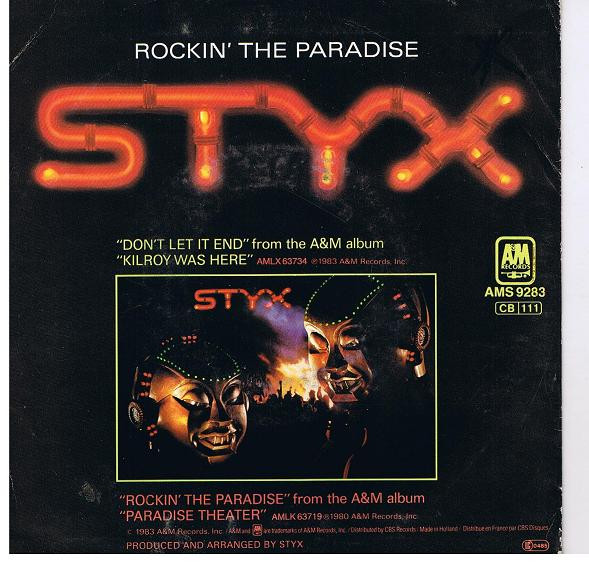 Styx - Don't Let It End | A&M Records (AMS 9283) - 2