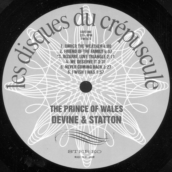 Devine & Statton - The Prince Of Wales | Les Disques Du Crépuscule (TWI 873) - 3