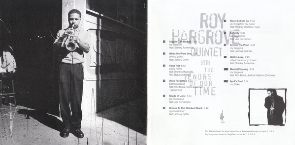 Roy Hargrove Quintet - With The Tenors Of Our Time | Verve Records (523 019-2) - 4
