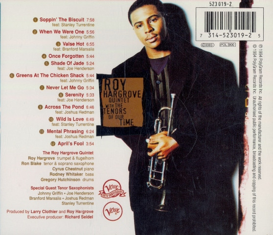 Roy Hargrove Quintet - With The Tenors Of Our Time | Verve Records (523 019-2) - 2