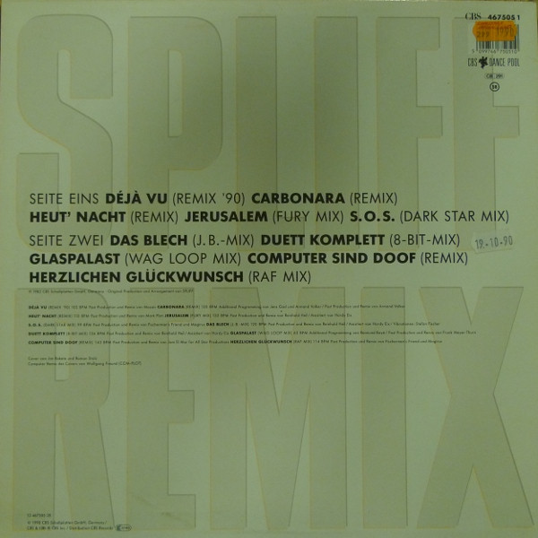 Spliff - Spliff Remix | CBS (467505 1) - 2 Spliff - Spliff Remix | CBS (467505 1) - 2
