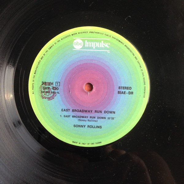 Sonny Rollins - East Broadway Run Down | Impulse! (IMP 430) - 3 Sonny Rollins - East Broadway Run Down | Impulse! (IMP 430) - 3
