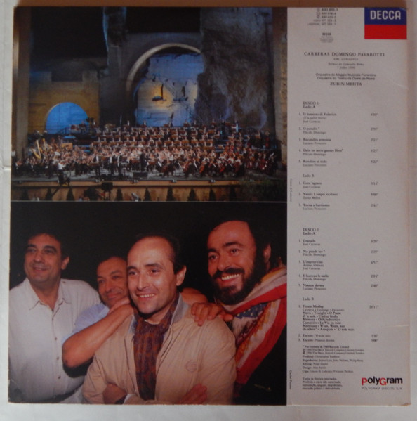 José Carreras , Placido Domingo , Luciano Pavarotti , Zubin Mehta - Em Concerto | Decca (430 818-1) - 2