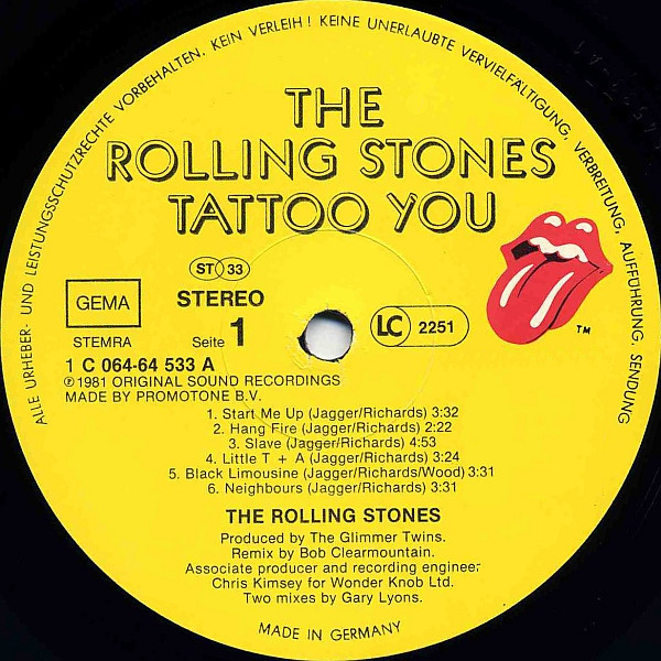 The Rolling Stones - Tattoo You | Rolling Stones Records (1C 064-64 533) - 3 The Rolling Stones - Tattoo You | Rolling Stones Records (1C 064-64 533) - 3
