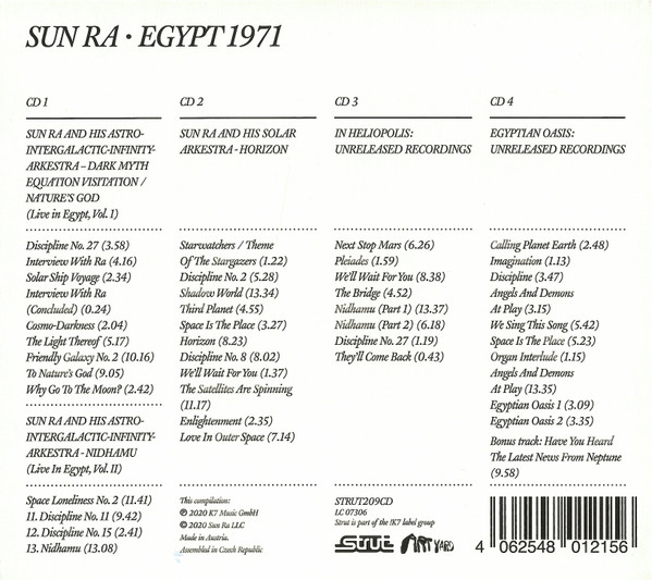 Sun Ra - Egypt 1971 | Strut (STRUT209CD) - 2 Sun Ra - Egypt 1971 | Strut (STRUT209CD) - 2