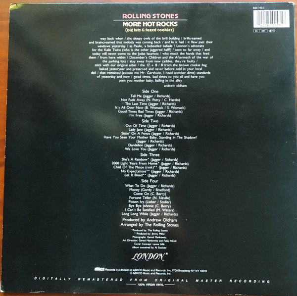 The Rolling Stones - More Hot Rocks (Big Hits & Fazed Cookies) | ABKCO (820 143-1) - 2
