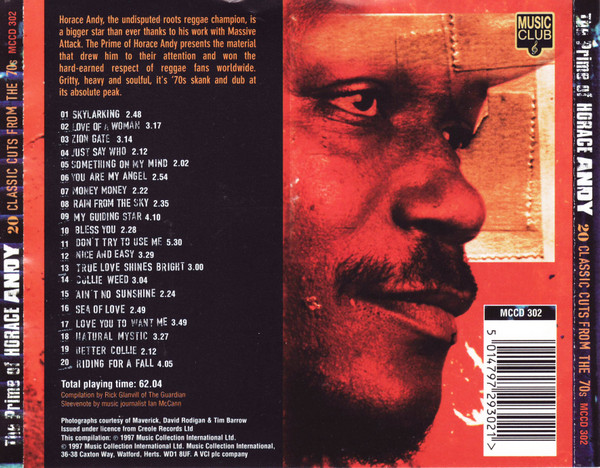Horace Andy - The Prime Of Horace Andy - 20 Classic Cuts From the 70's | Music Club (MCCD 302) - 2