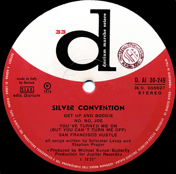 Silver Convention - Silver Convention | Durium Marche Estere (D. AI 30-249) - 2