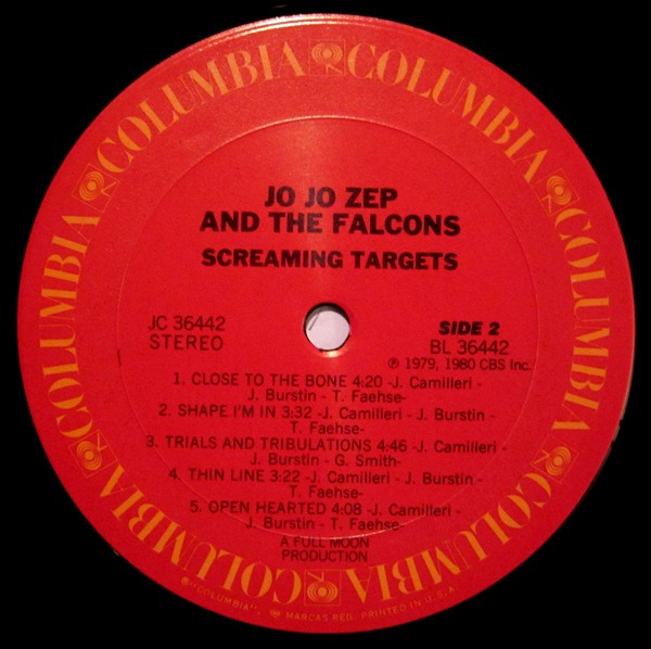 Jo Jo Zep and the Falcons - Screaming Targets | Columbia (JC 36442) - 4